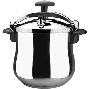 Olla a presión MAGEFESA STAR BOMBEADA rápida , fácil Uso, Acero Inoxidable 18/10, Apta para inducción. Fondo termodifusor, 3 Sistemas de Seguridad