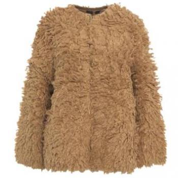 Pinko Filante Faux Fur Cardigan - Brown - Regular Fit - Size XS for Women
