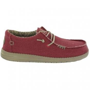 Mocasines Hey Dude Wally Braided Hombre Rojo 42