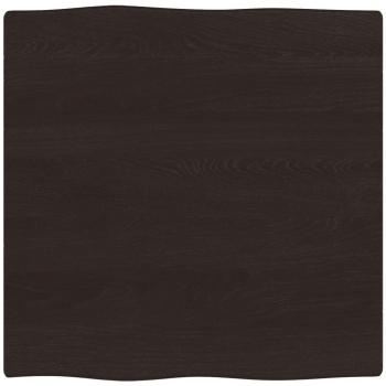 Tablero de mesa en roble sin tratar marrón oscuro 60x60x2 cm