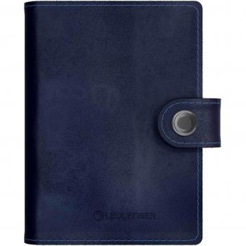 Cartera tarjetero de piel Led Lenser con linterna 150 lm y protector de tarjetas - color azul marino