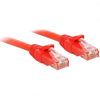 Lindy 2m Cat.6 U/UTP Snagless Gigabit Network Cable, Red