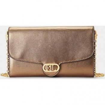 Lauren Ralph Lauren Adair 20 Women's Gold Leather Shoulder Bag