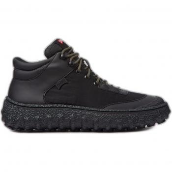 CAMPER Ground Ankle Boots for Men in Black, Size 43, Cotton Fabric/Smooth Leather