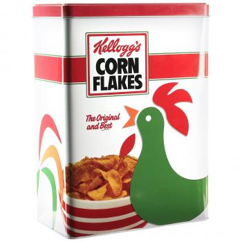 Kelloggs kg30681 recinto Cereales, Metal, Blanco Rojo, 18,5 x 10,3 x 25 cm
