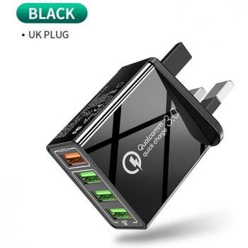 Cargador de pared Elough 35W con 4 puertos USB, carga rápida QC3.0 para iPhone 11, 7, Samsung S9, Huawei y Xiaomi