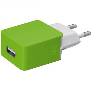 Trust Urban - Cargador de pared USB universal de 5W para smartphones, verde