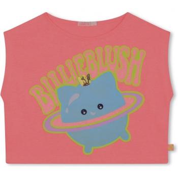 Camiseta de niña Billieblush con cuello redondo y dibujo frontal, sin mangas, modelo U20088