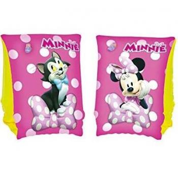 BESTWAY 91038 - Manguitos Hinchables Diseño Minnie Mouse Rosa 15x23 cm Vinilo Resistente con Válvula de Seguridad y 2 Cámaras de Aire Para Niños de 3-6 Años v