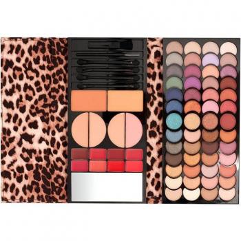 Magic Studio Wild Safari Mega Wallet Estuche de Maquillaje con 67 Piezas incluyendo Paleta de Sombras de Ojos