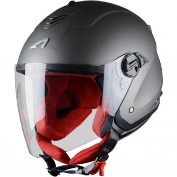 Astone Helmets - MINIJET S monocolor- Casque jet - Casque jet usage urbain - Casque compact - Coque en polycarbonate - Matt Gun Metal XL