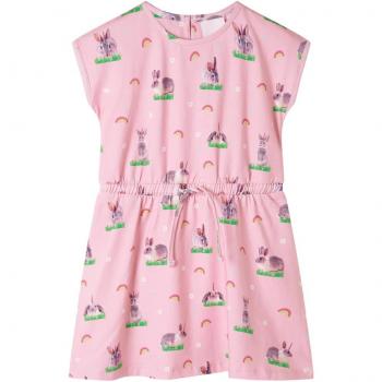 Vestido infantil rosa claro 116