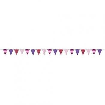 JaBaDaBaDo- Guirnalda banderitas Rosa, Multicolor Z17050