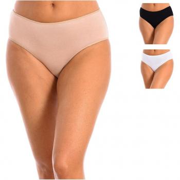 Pack 3 Braguitas Transpirables Multicolor para Mujer Kisses & Love