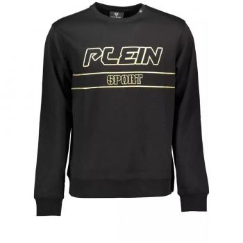 Plein Sport Black Long-Sleeved Cotton Sweatshirt - M