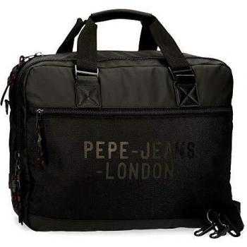 Pepe Jeans Bromley Carteron para Portátil 15,6 Negro 40x30x11 cms Poliéster