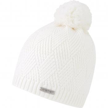 Gorro Unisex Ziener Ixia con Diseño de Rombos en Color Blanco