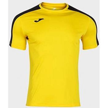 Joma Academy III Short Sleeve Football T-Shirt for Men/Boys - Yellow/Black