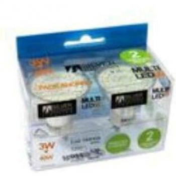 Silver Sanz - Pack 2 Bomb.Multi-Led 3W Gu10 5000K