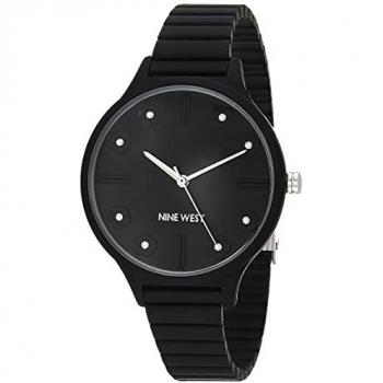 Reloj Analógico para Mujer Nine West NW_2563BKBK con diseño transparente