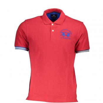 La Martina Regal Touch Short Sleeved Polo - XXL, Male, Pink, Contrast Details and Embroidery