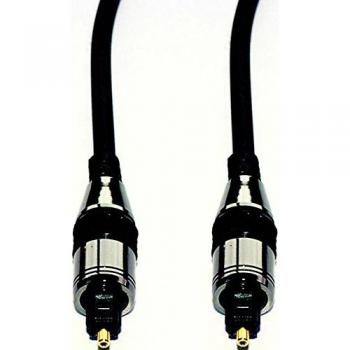 Cable de Audio de Fibra Óptica TOSLINK E+P LLK 20/5 - 5m, Conectores Macho/Macho, Color Negro