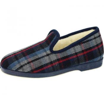Alpargatas de lana para hombre color azul, talla 40