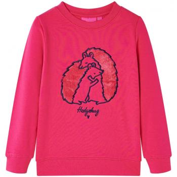 Sudadera para Niños con Diseño de Erizo Rosa Chillón, Ropa Infantil Manga Larga, Cuello Redondo