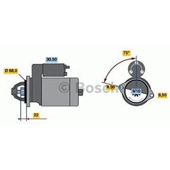 Motor de arranque BOSCH 0 986 017 120 para OPEL y DAEWOO
