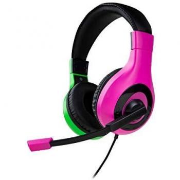 Nacon - Auriculares Gaming Estereo con cable para Nintendo Switch y Switch Lite- Bicolor Verde y Rosa