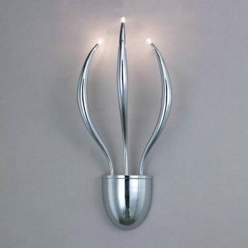 Lámpara de pared Llamas 3 luces G4 cromo pulido, no compatible con led/cfl