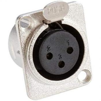 Adaptador XLR Hembra 3 Pines Tipo D Adam Hall - Contactos Plateados