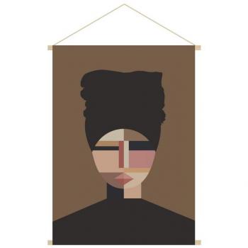 Kakemono con retrato de mujer 40 x 60 cm turba