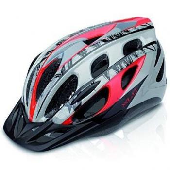 XLC Bh-c18 LED BH-C18-Casco de Bicicleta, Unisex Adulto, Rojo y Gris, 51-56 cm