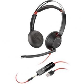 Auriculares Poly Blackwire C5220 USB-A con Accesorios