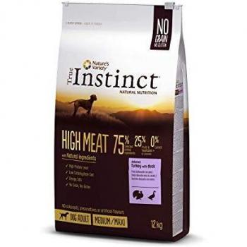 True Instinct High Meat Adult - Nature's Variety - Pienso para Perros Medium/Maxi con Pavo Deshuesado - 12kg