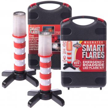 Carretera Kit de Coche LED Flares – 2 Flares de emergencia en carretera Kit de luz | carretera AAA Kit de Emergencia con energía de la batería | seguro LED carretera Flares | especial carretera Luz de ayuda para su Seguridad