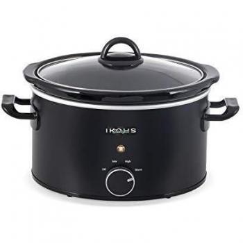 IKOHS SLOWPOT - Olla de Cocción Lenta Eléctrica para Preparar Multitud de Recetas, 240 W, 3.5 litros, Revestimiento Antiadherente Cerámico Recipiente, 3 Modos, Programable, Temporizador