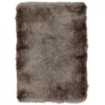 Alfombra de Pelo Largo Extra Suave Color Taupe 120 x 170 cm