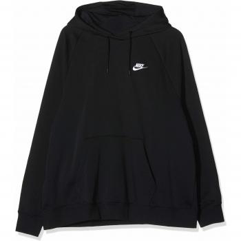 Nike W NSW Essntl Hoody Po FLC Plus Sudadera, Mujer, Black/White, 54/56
