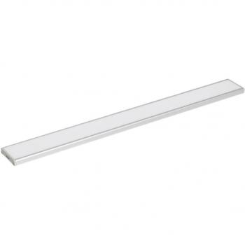 Luz LED bajo mueble Prios Ashtonis, angular, 40 cm, regulable, color gris claro, moderna