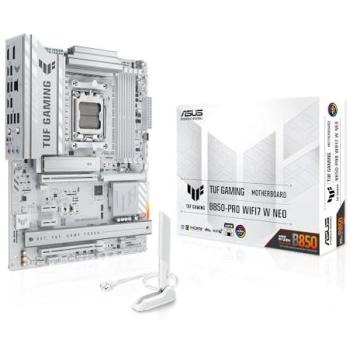 Placa Base ASUS TUF GAMING B850-PRO WIFI7 W NEO ATX AM5 DDR5 WiFi 7 2.5GbE M.2 SATA Blanca