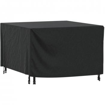 Cubierta negra para muebles de jardín 420D impermeable 113x113x73 cm