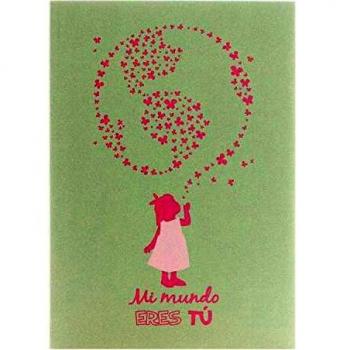 Jardín de Noa 1034A - Cuaderno rustica liso Mi mundo eres tu, A4