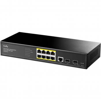 Switch Cudy GS2008S2 Administrado L2 Gigabit Ethernet 8 Puertos + 2 SFP, Color Negro