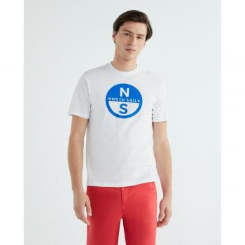 North Sails Basic Short Sleeve T-Shirt with Large Logo in Organic Cotton