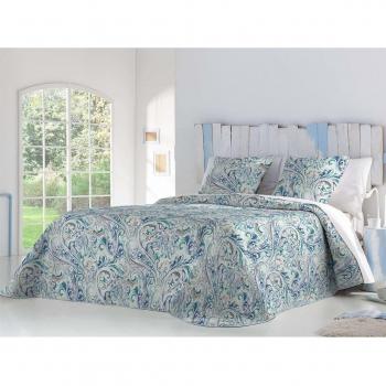 Fundeco - Colcha Bouti Reversible Avis Fundeco Azul Cama 150 cm.