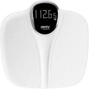 Camry CR8171W Báscula de Baño Digital, Alta Precisión, Pantalla LCD, hasta 180Kg, Apagado Automático, Superficie Antideslizante, Blanco