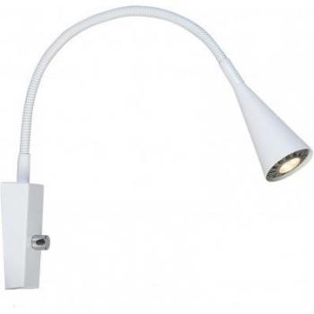 Aplique de pared LEDRO en metal y blanco mate, 1 luz, interior