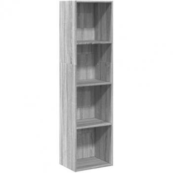 Estantería de madera de ingeniería gris Sonoma 40x30x152 cm